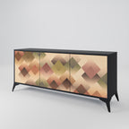 GEOMETRIC FUSION Sideboard mit 3 Türen in Schwarz