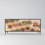 GEOMETRIC FUSION Sideboard mit 3 Türen in Schwarz