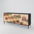 GEOMETRIC FUSION Sideboard mit 3 Türen in Schwarz