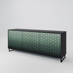 ORNAMENTAL GLIMMER Sideboard mit 3 Türen in Schwarz