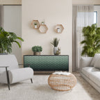 ORNAMENTAL GLIMMER Sideboard mit 3 Türen in Schwarz