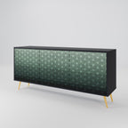 ORNAMENTAL GLIMMER Sideboard mit 3 Türen in Schwarz