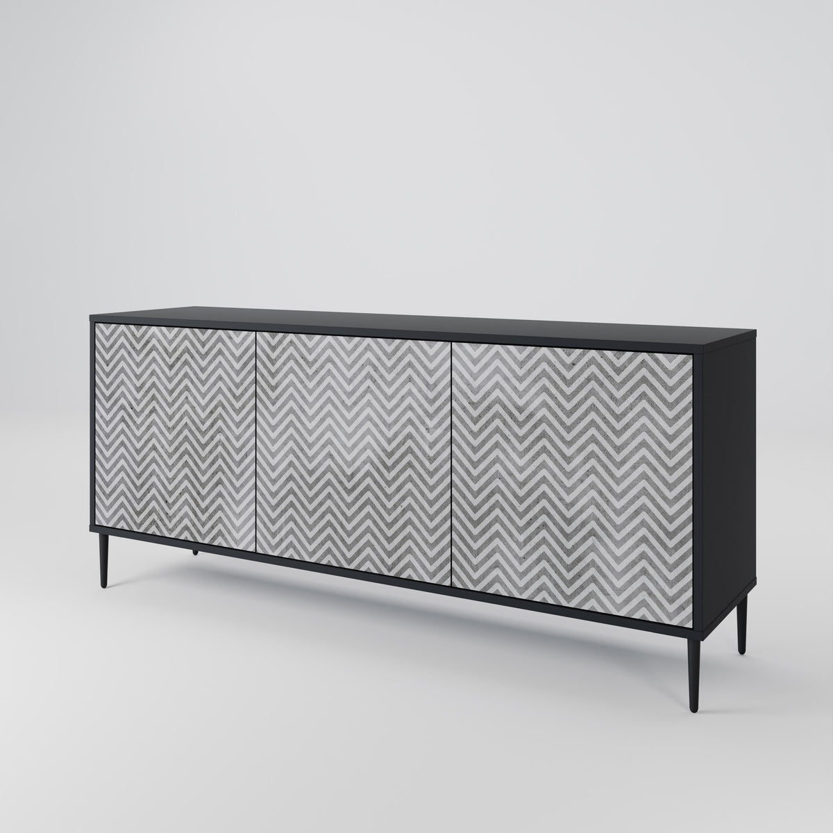 CONCRETE ZIG ZAG 3-türiges Sideboard