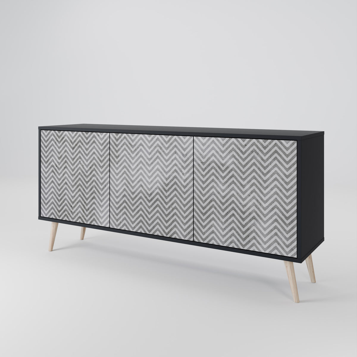 CONCRETE ZIG ZAG 3-türiges Sideboard