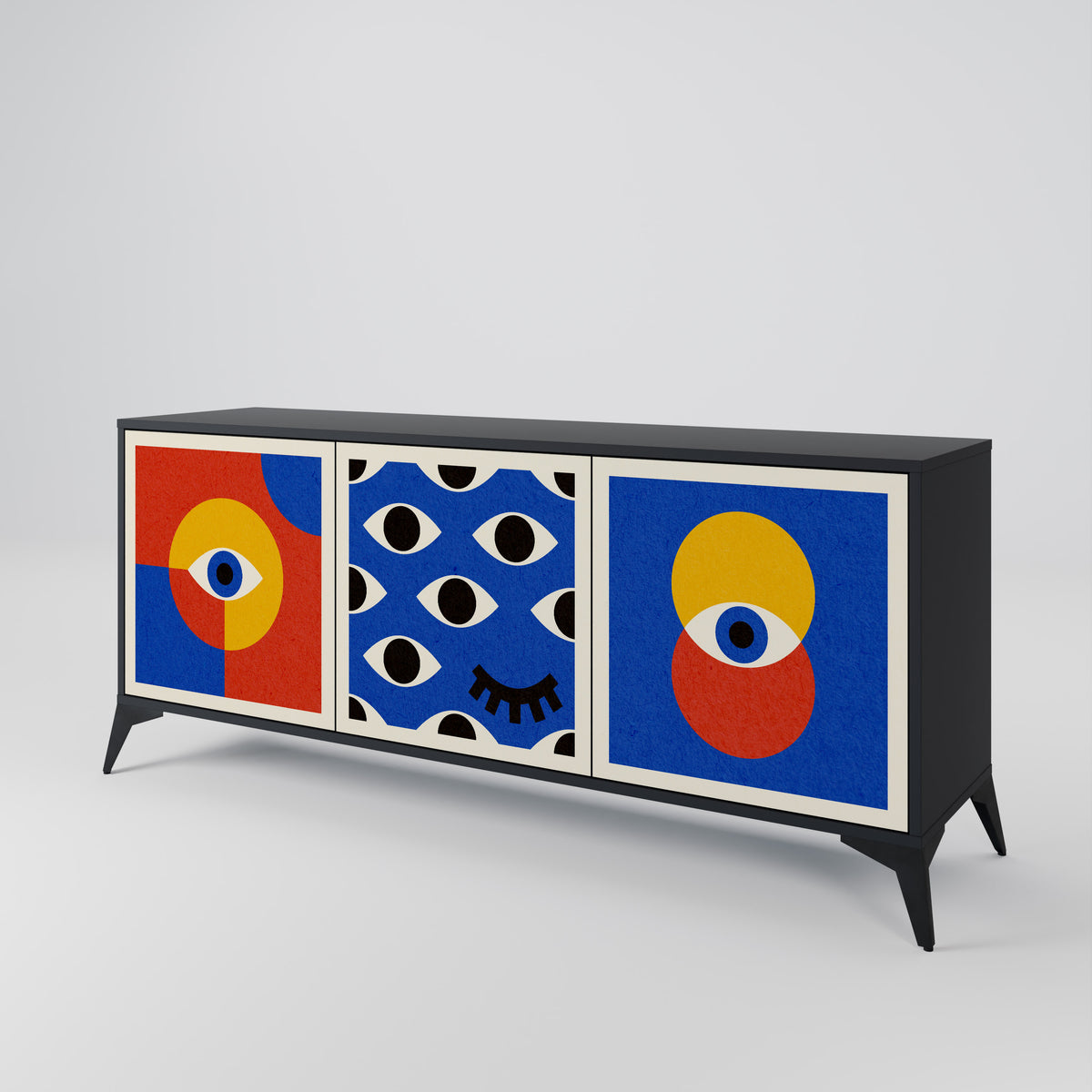 GEOMETRIC EYES 3-türiges Sideboard