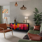 COLORFUL SOUNDS Sideboard mit 3 Türen in Schwarz