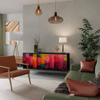 COLORFUL SOUNDS Sideboard mit 3 Türen in Schwarz