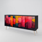 COLORFUL SOUNDS Sideboard mit 3 Türen in Schwarz