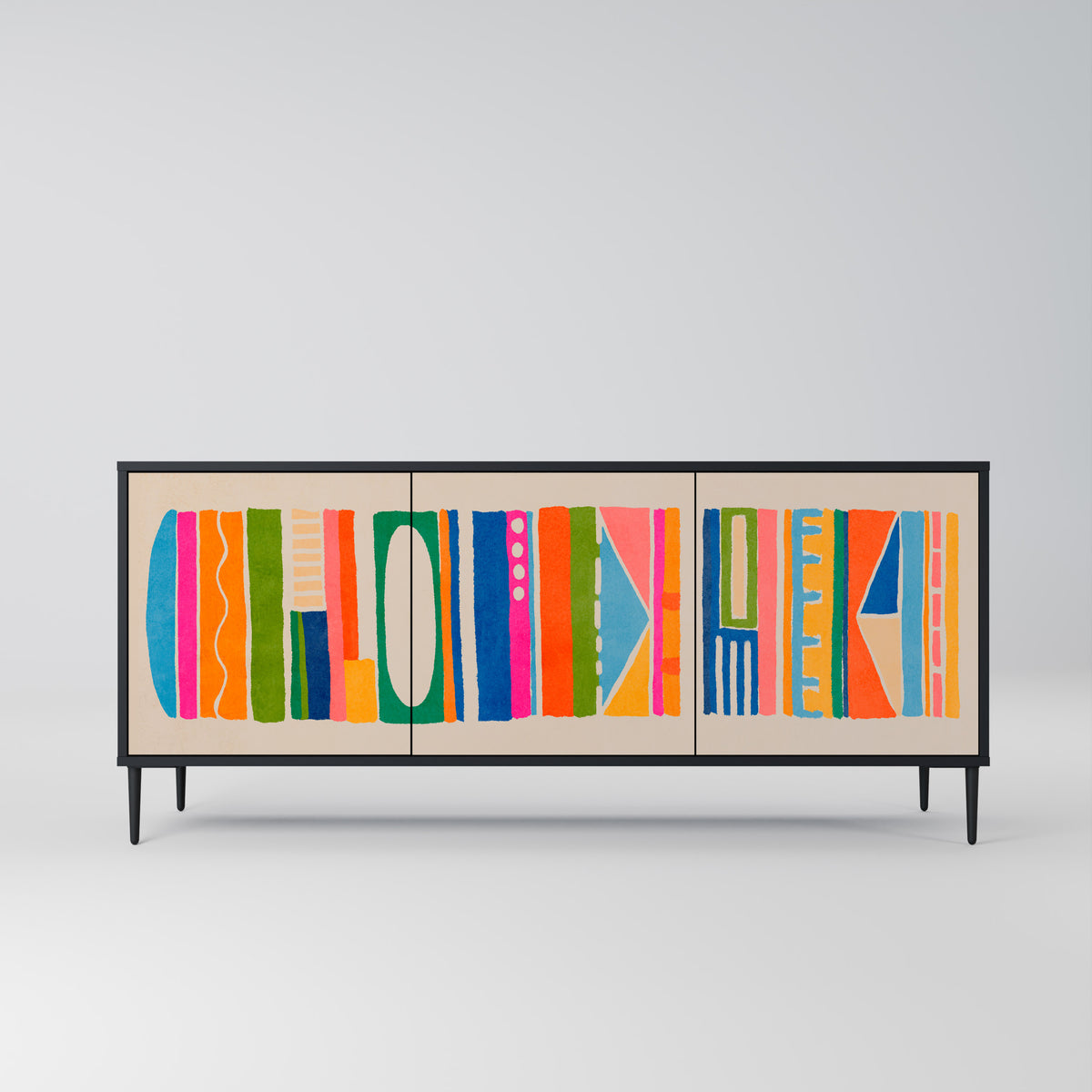 GEOMETRIC SHINE 3-türiges Sideboard