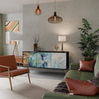 ABSTRACT THOUGHTS Sideboard mit 3 Türen in Schwarz