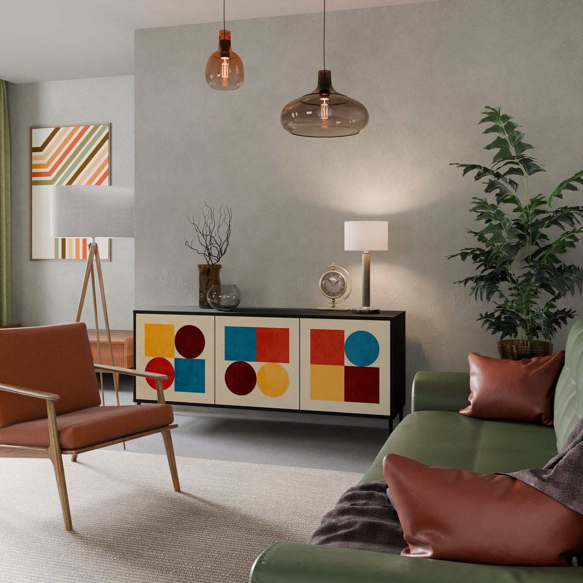 GEOMETRIC PUZZLE 3-türiges Sideboard