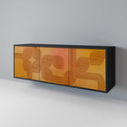 STRENGTHENING RELATION Sideboard mit 3 Türen in Schwarz