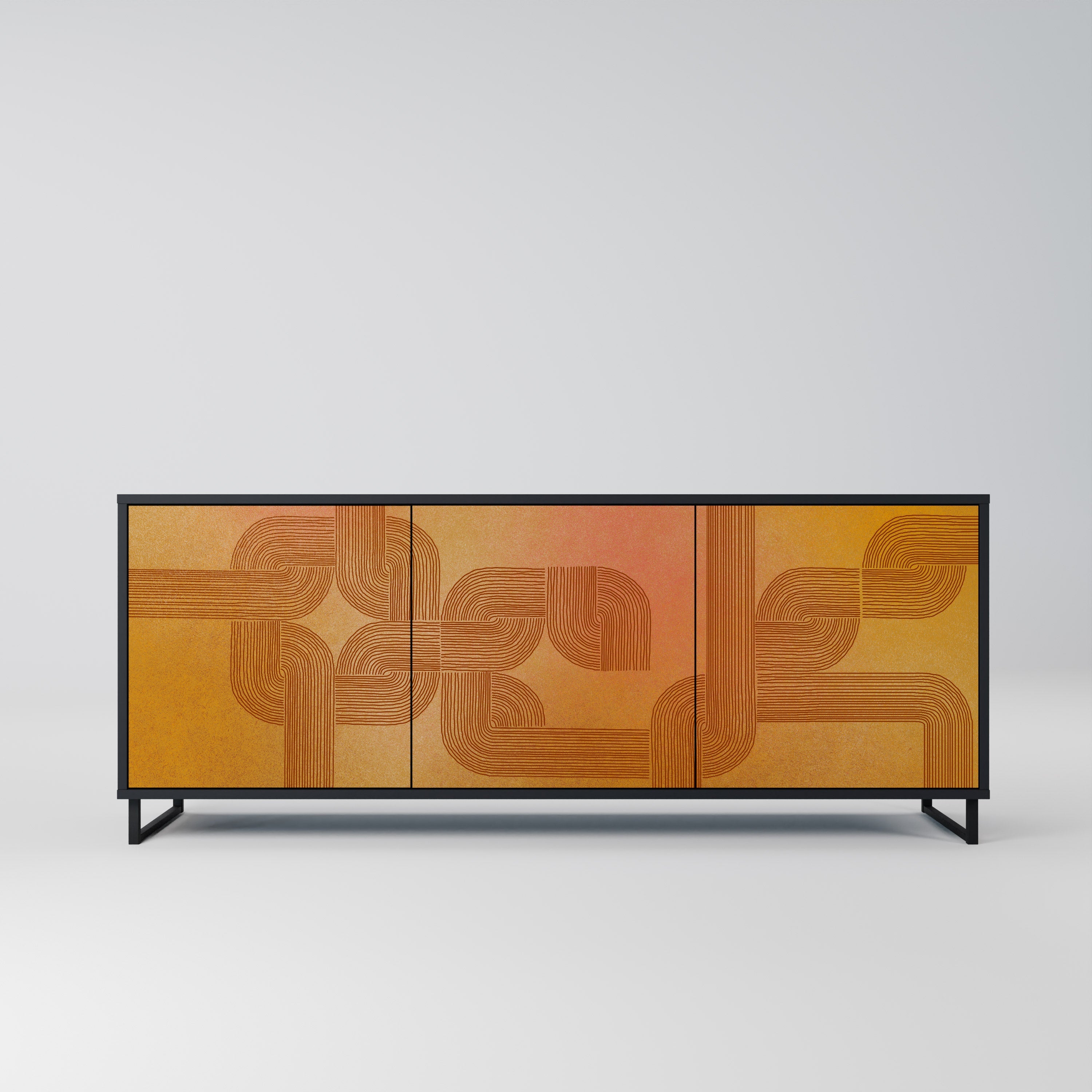 STRENGTHENING RELATION 3-türiges Sideboard in Schwarz