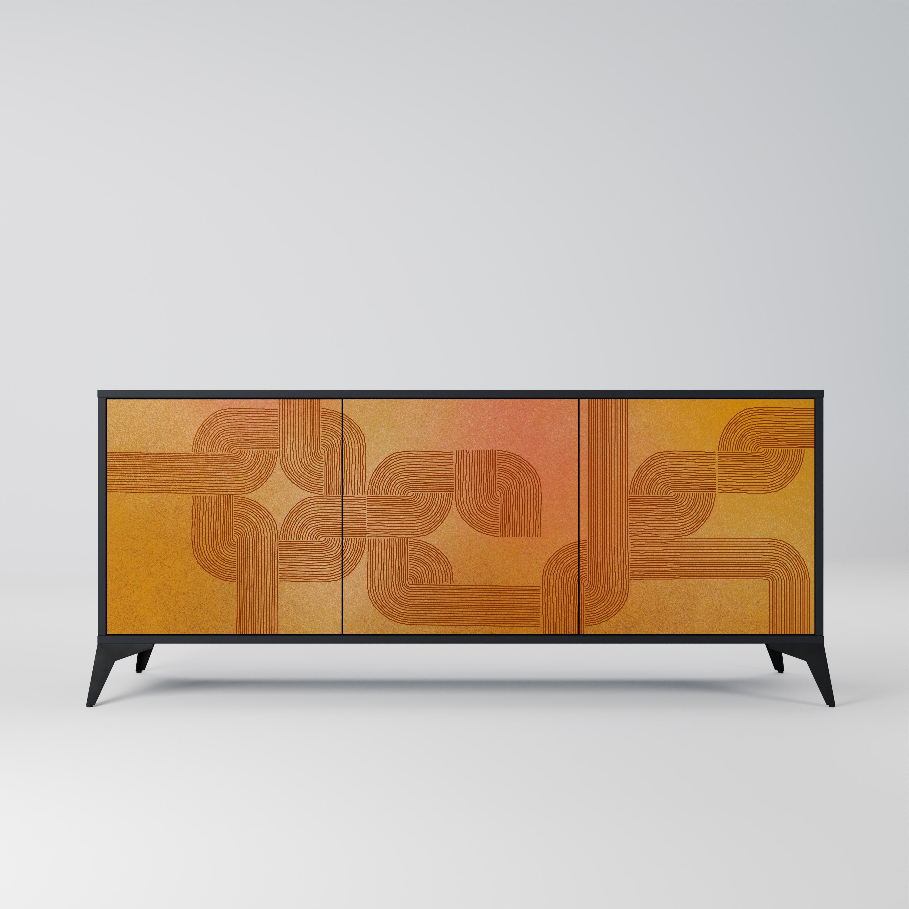 STRENGTHENING RELATION 3-türiges Sideboard in Schwarz