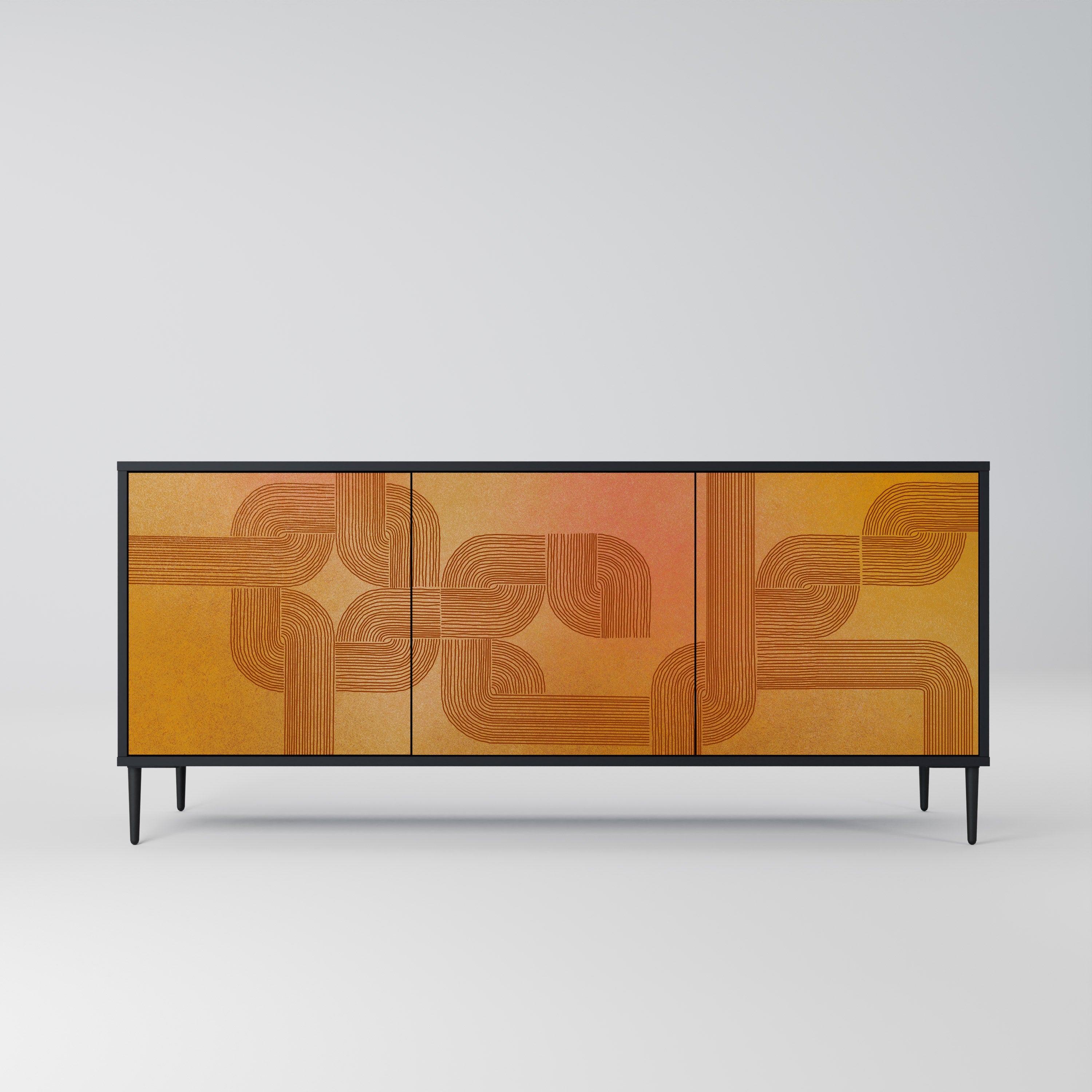 STRENGTHENING RELATION 3-türiges Sideboard in Schwarz