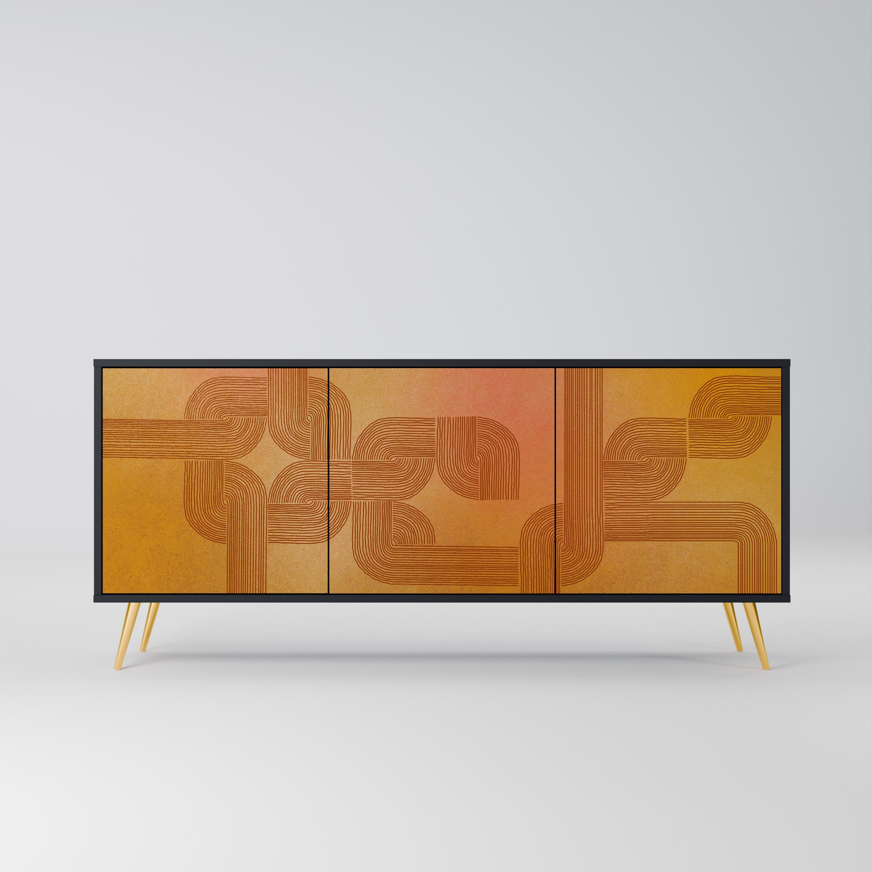STRENGTHENING RELATION 3-türiges Sideboard in Schwarz