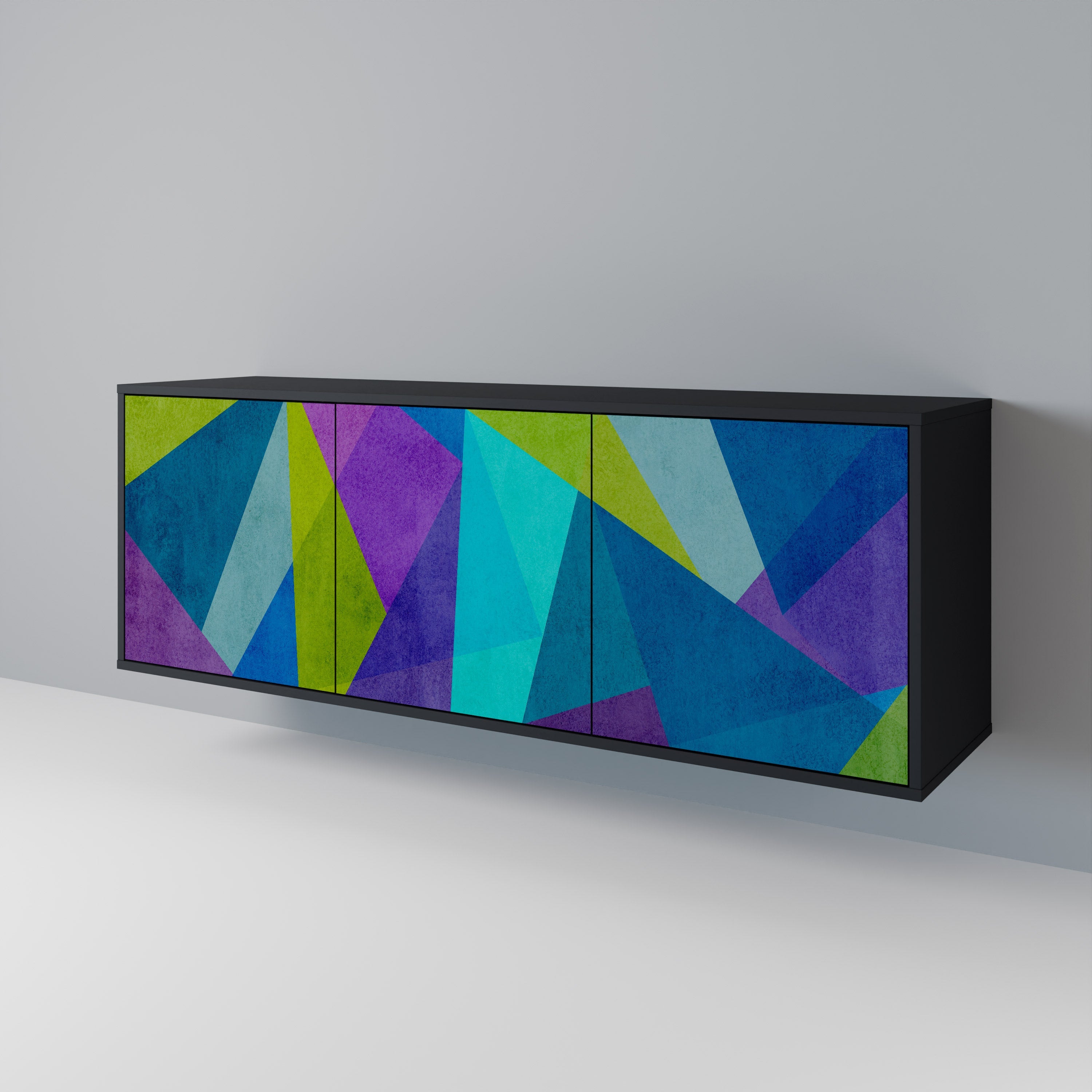 COLD SHOWCASE 3-türiges Sideboard in Schwarz