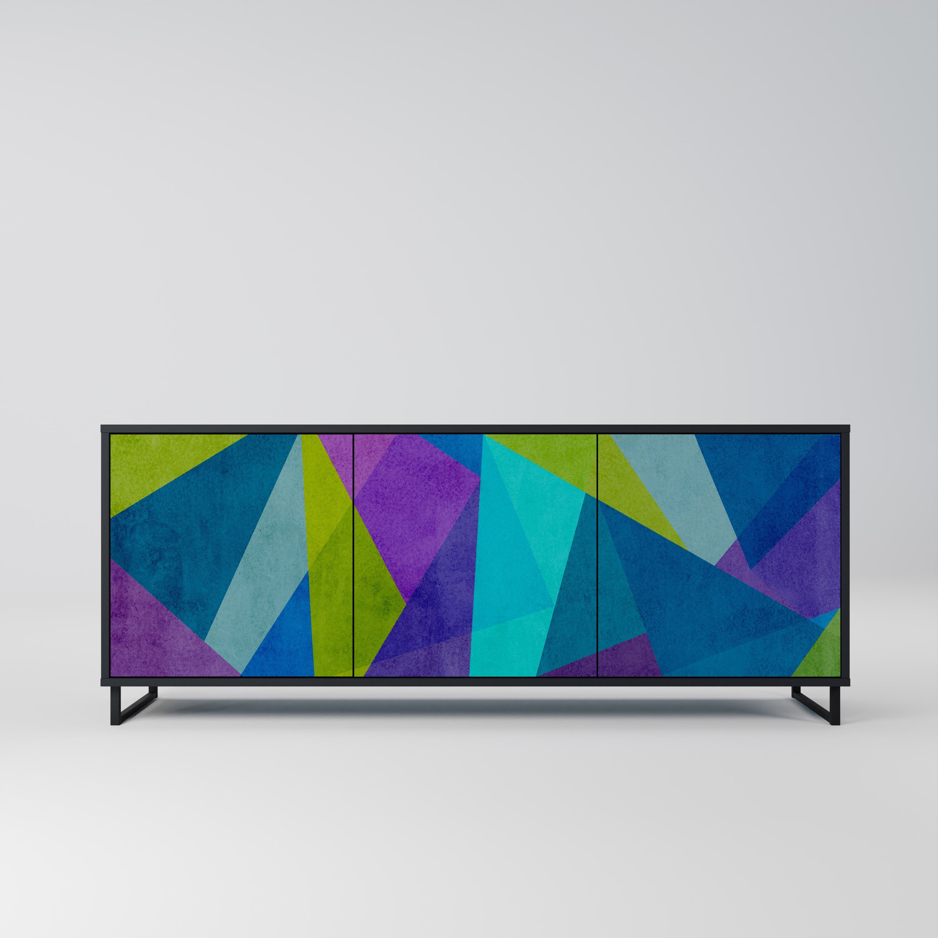 COLD SHOWCASE 3-türiges Sideboard in Schwarz