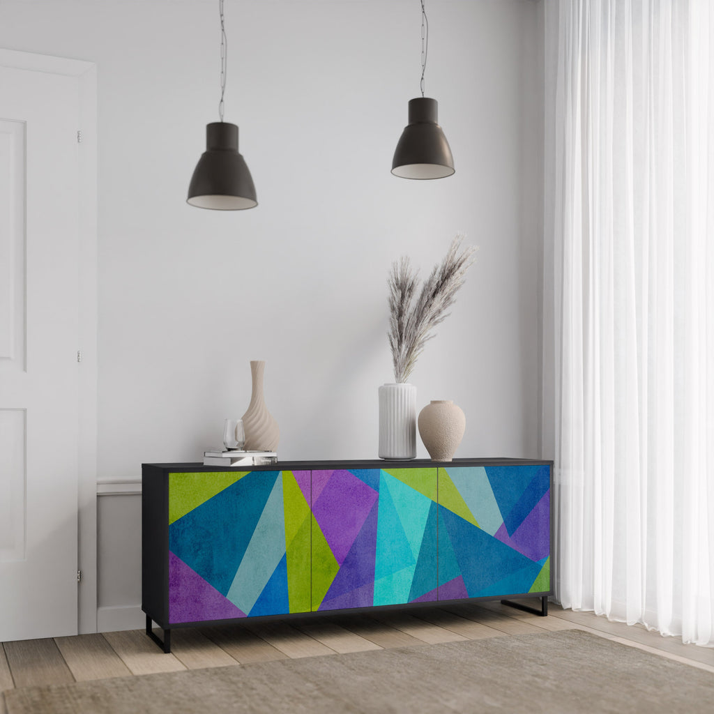 COLD SHOWCASE 3-türiges Sideboard in Schwarz