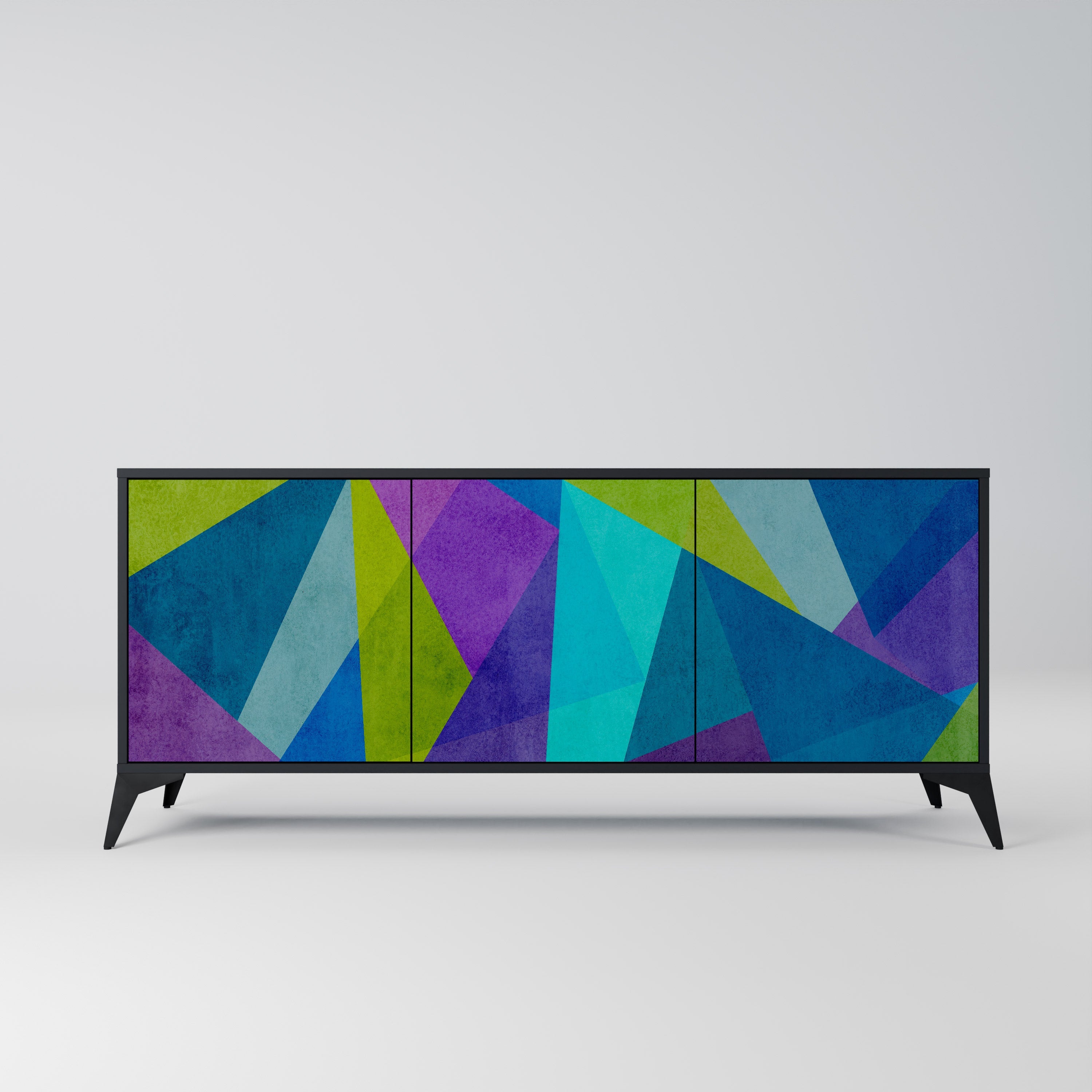 COLD SHOWCASE 3-türiges Sideboard in Schwarz