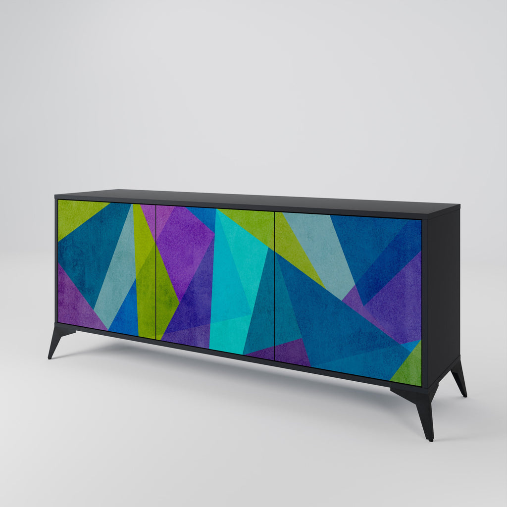 COLD SHOWCASE 3-türiges Sideboard in Schwarz