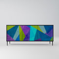 COLD SHOWCASE Sideboard mit 3 Türen in Schwarz