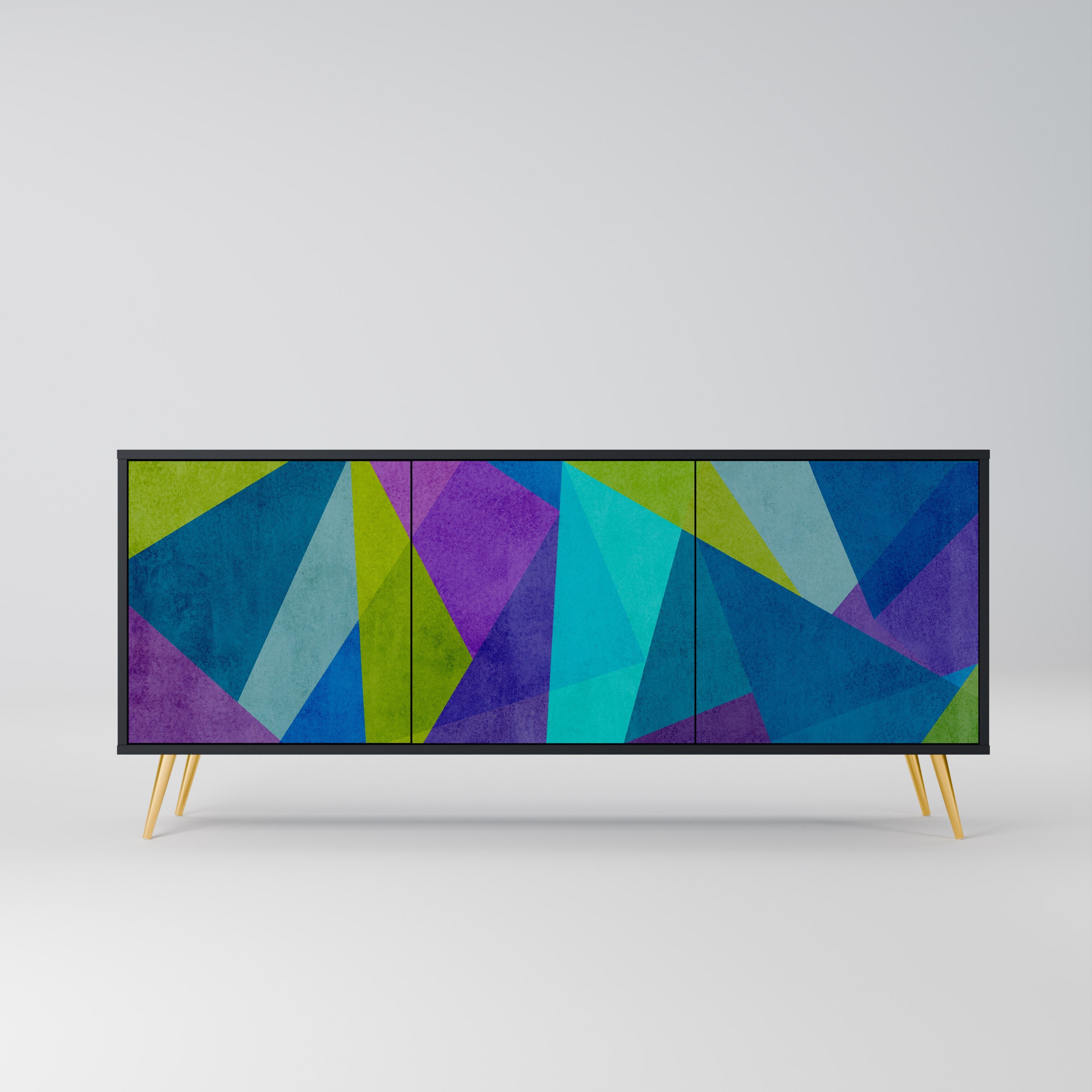 COLD SHOWCASE 3-türiges Sideboard in Schwarz