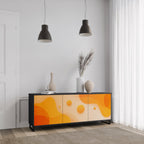 ORANGE ARRANGEMENT Sideboard mit 3 Türen in Schwarz