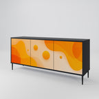 ORANGE ARRANGEMENT Sideboard mit 3 Türen in Schwarz