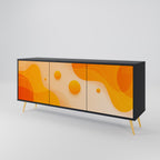 ORANGE ARRANGEMENT Sideboard mit 3 Türen in Schwarz