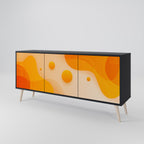 ORANGE ARRANGEMENT Sideboard mit 3 Türen in Schwarz