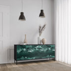 POLYGONAL FLOATING Sideboard mit 3 Türen in Schwarz
