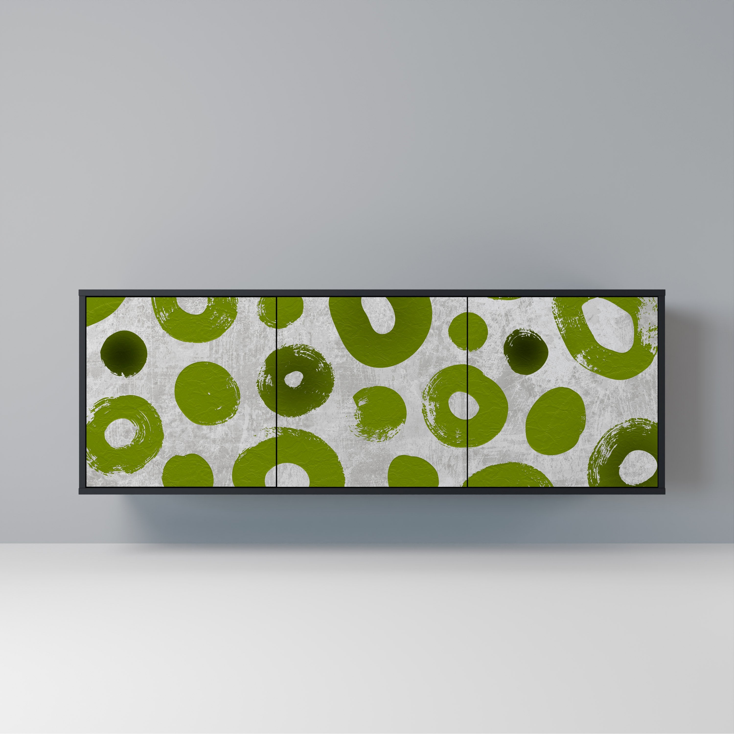 GREEN RHAPSODY 3-türiges Sideboard in Schwarz