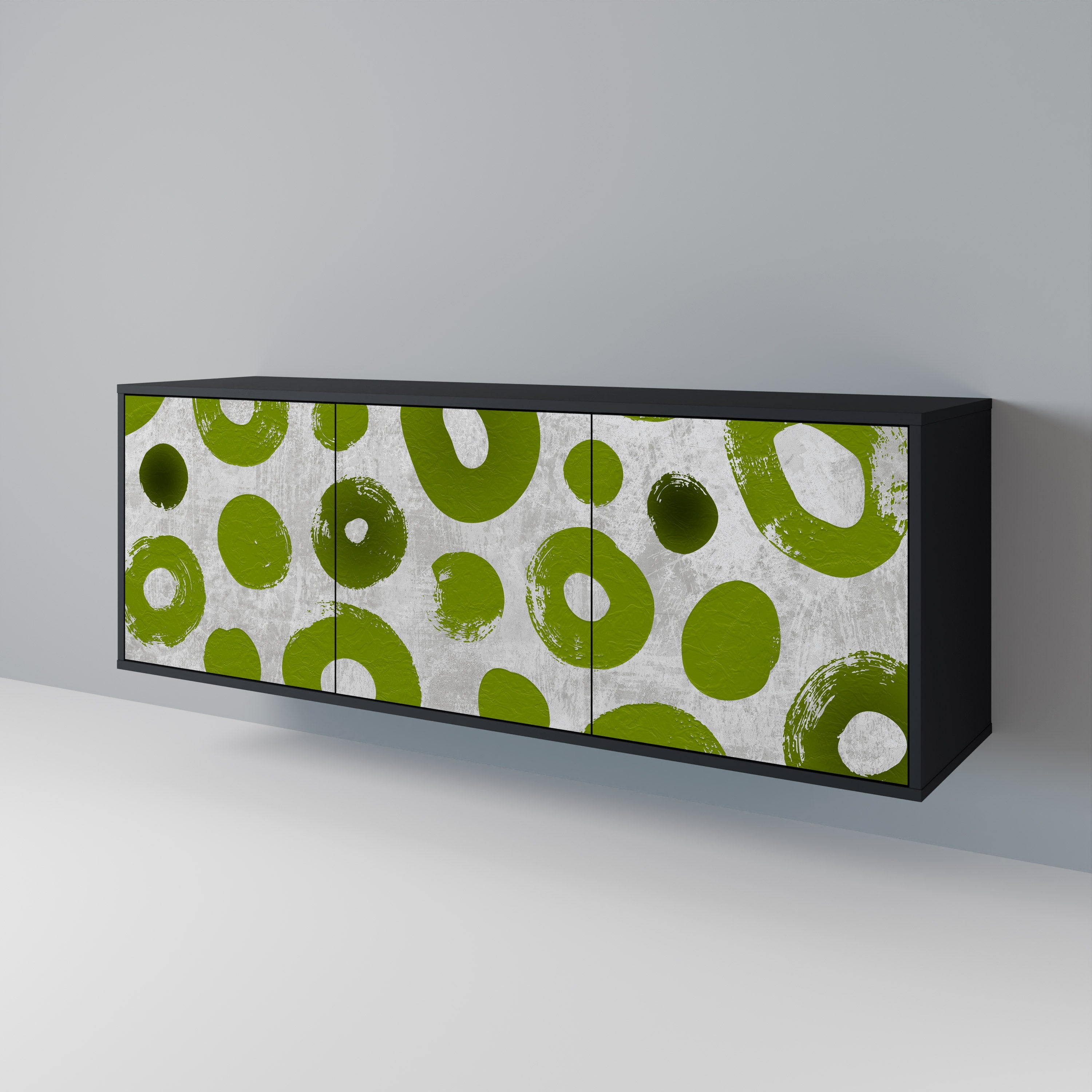 GREEN RHAPSODY 3-türiges Sideboard in Schwarz
