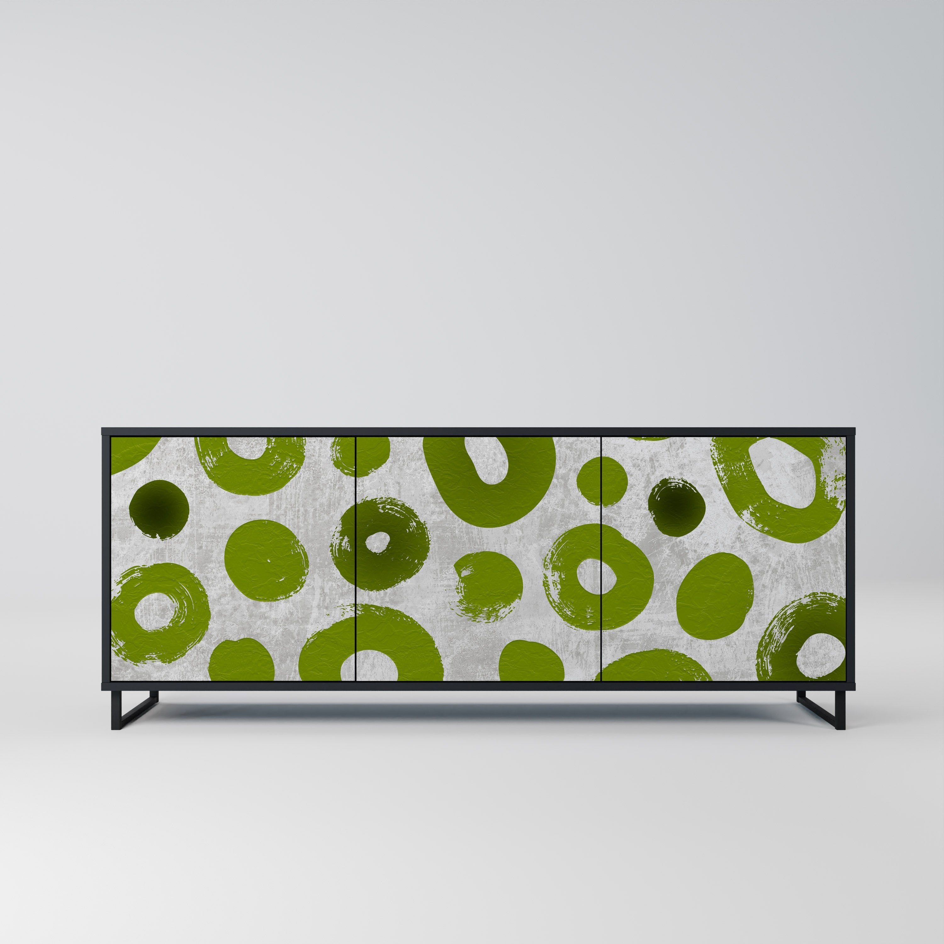 GREEN RHAPSODY 3-türiges Sideboard in Schwarz