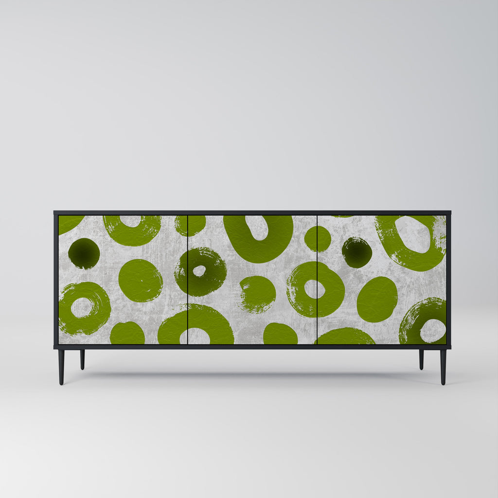 GREEN RHAPSODY 3-türiges Sideboard in Schwarz