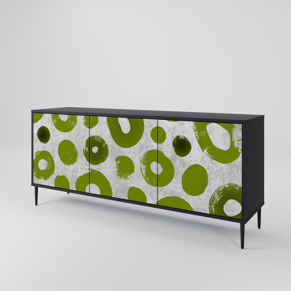 GREEN RHAPSODY 3-türiges Sideboard in Schwarz
