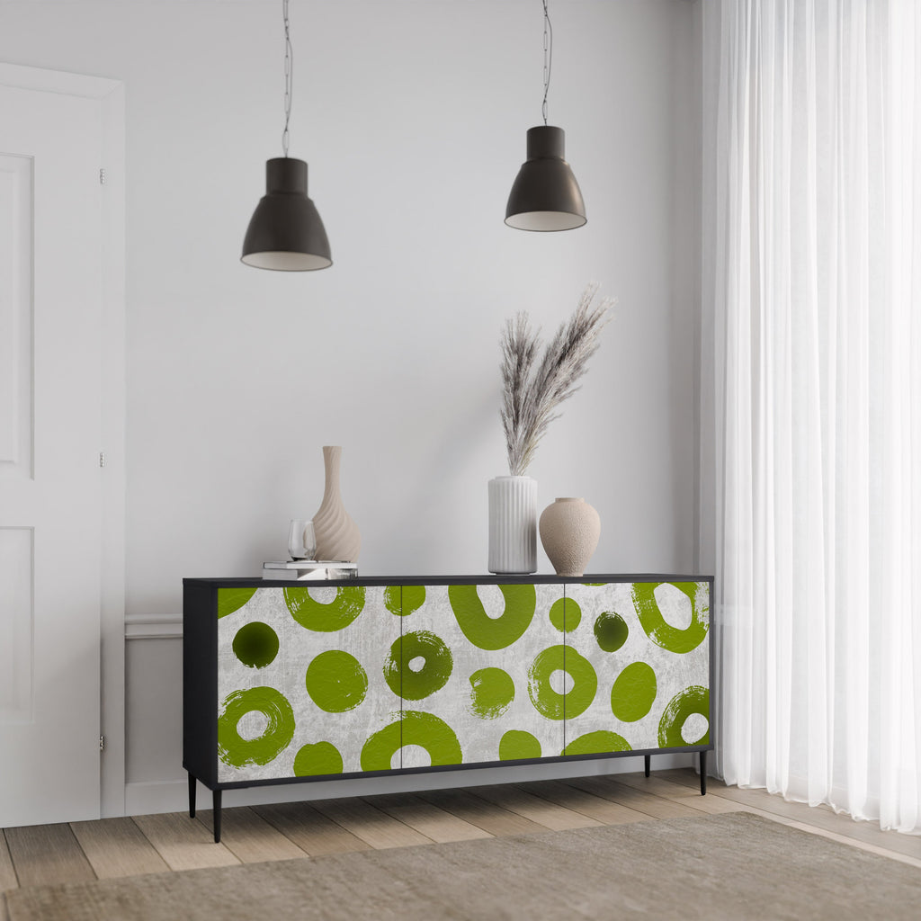 GREEN RHAPSODY 3-türiges Sideboard in Schwarz