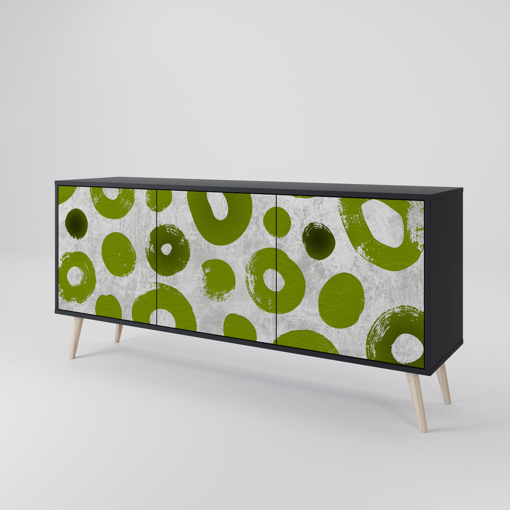 GREEN RHAPSODY 3-türiges Sideboard in Schwarz