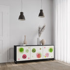 COLORFUL COSMOS Sideboard mit 3 Türen in Schwarz