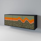 SIMPLE SOLUTIONS Sideboard mit 3 Türen in Schwarz