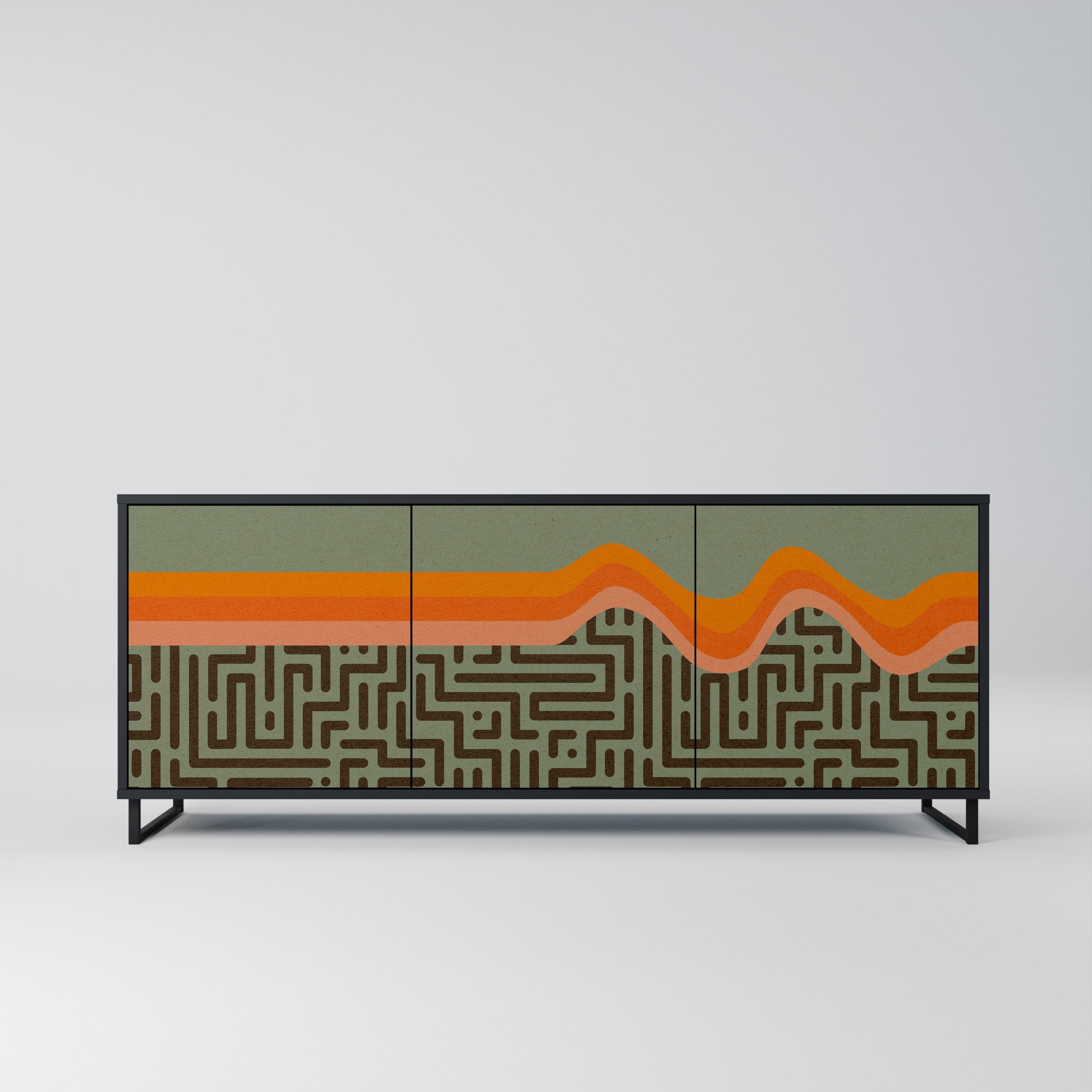 SIMPLE SOLUTIONS Sideboard mit 3 Türen, in Schwarz