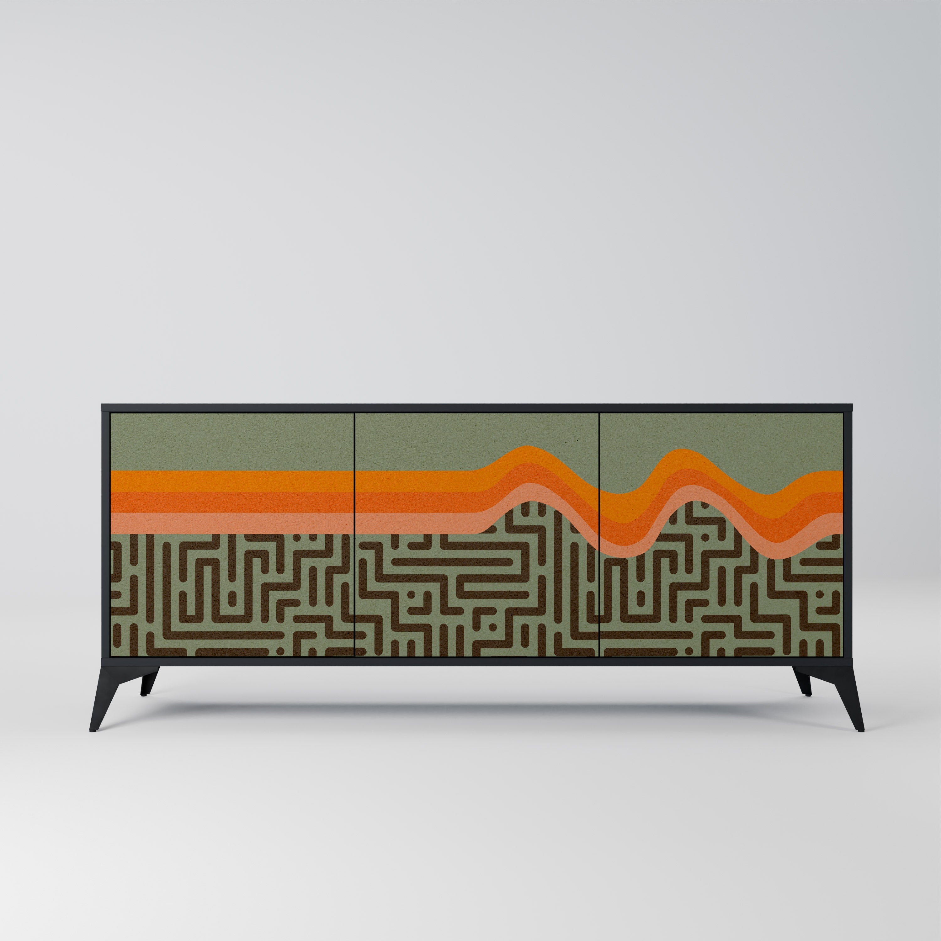 SIMPLE SOLUTIONS Sideboard mit 3 Türen, in Schwarz