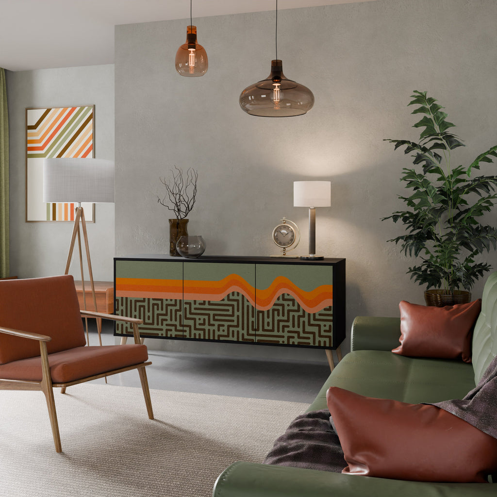 SIMPLE SOLUTIONS Sideboard mit 3 Türen, in Schwarz