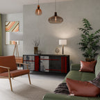 GRAY FIGURES Sideboard mit 3 Türen in Schwarz