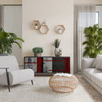 GRAY FIGURES Sideboard mit 3 Türen in Schwarz