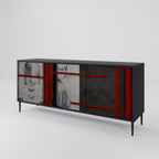 GRAY FIGURES Sideboard mit 3 Türen in Schwarz