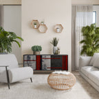 GRAY FIGURES Sideboard mit 3 Türen in Schwarz