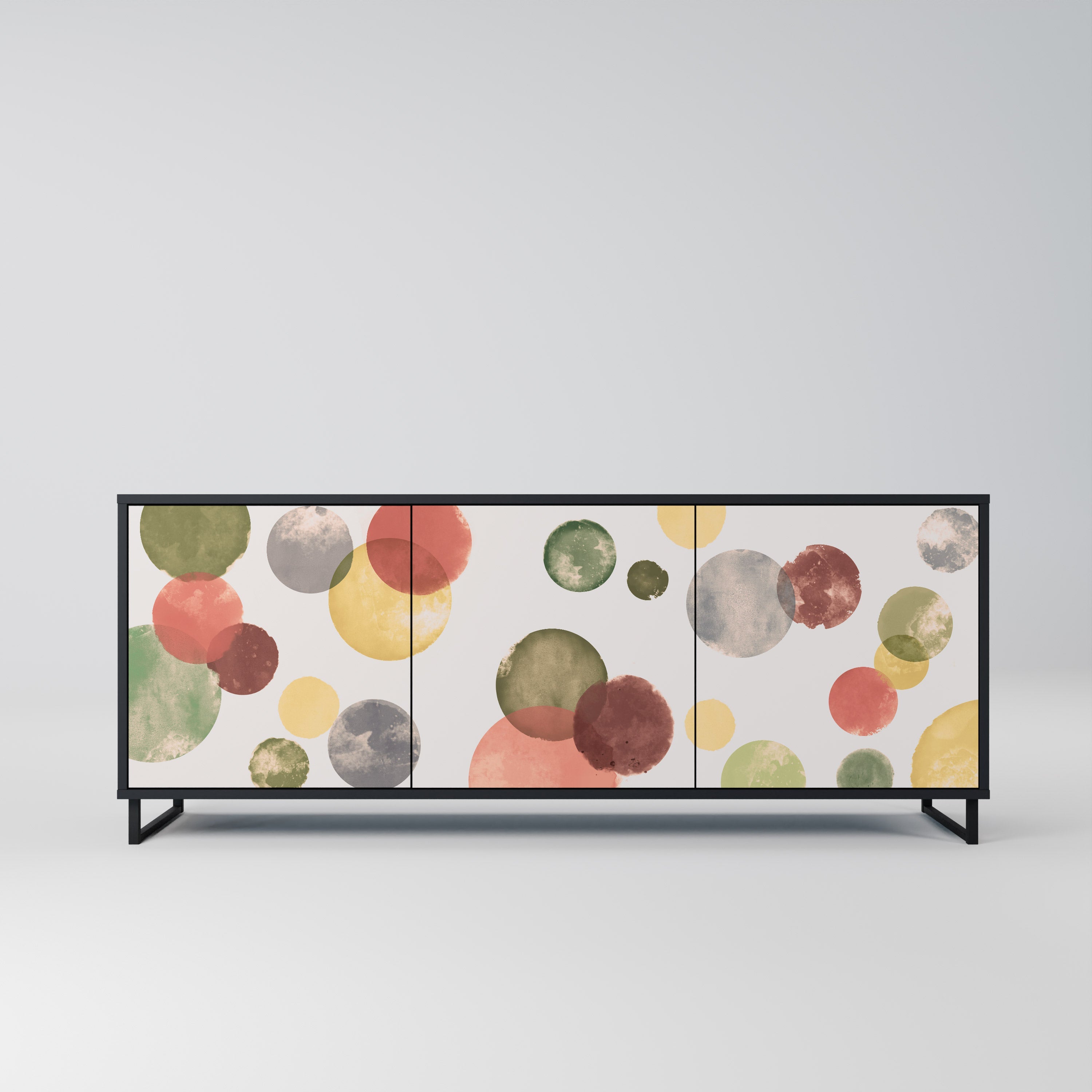 FLEETING HAPPINESS 3-türiges Sideboard in Schwarz