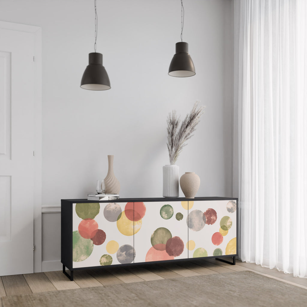 FLEETING HAPPINESS 3-türiges Sideboard in Schwarz